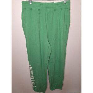 American Eagle Women's Size Large Boyfriend Jogger Sweatpants Green Elastic NWT